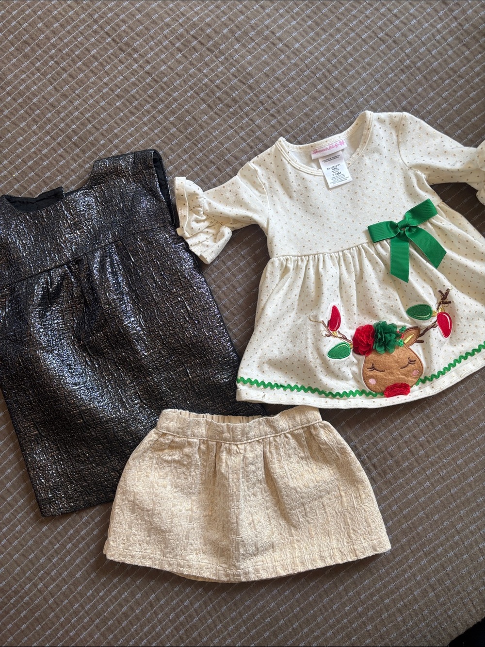 3 Piece Lot Toddler Girls Sz 18-24M Preppy  Boutique Holiday Clothing